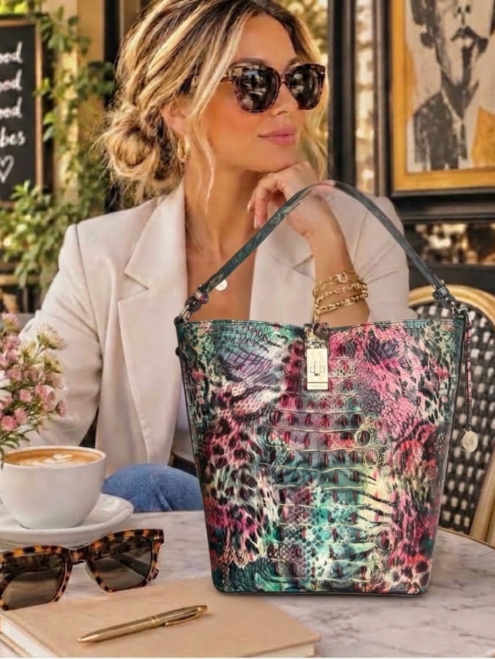 Brahmin Shira Bucket Bag Shapeshifter Melbourne Leather - Picture 1 of 11